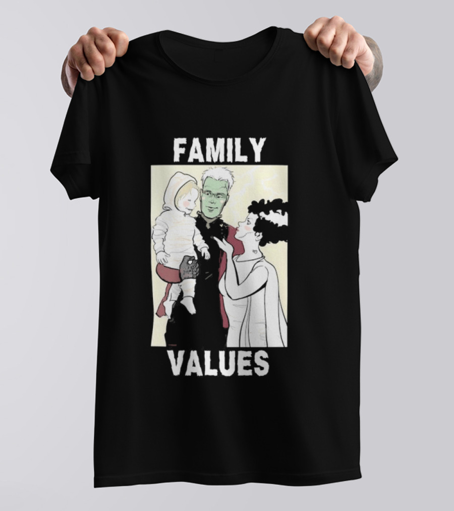 Family Values Halloween 2026 Ghostly Family T-Shirt