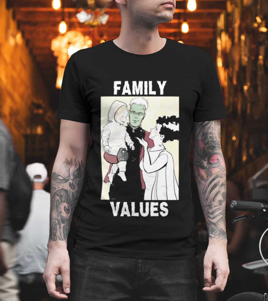 Family Values Halloween 2026 Ghostly Family T-Shirt