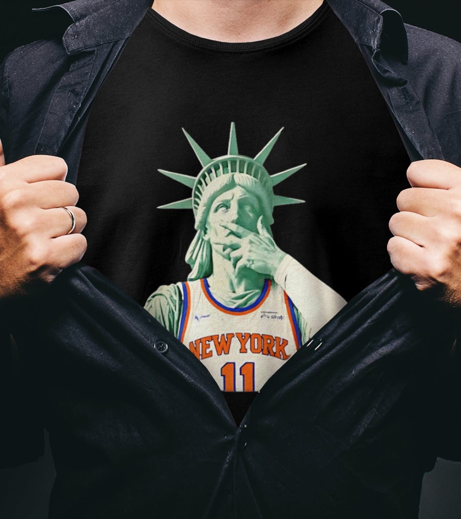 New York Knicks Statue Of Liberty Number 11 Jalen Brunson 2026 T-Shirt
