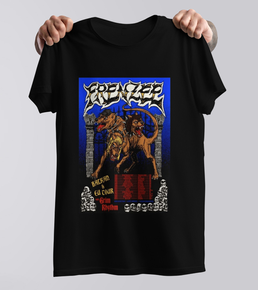 Frenzee Balkan And EU Tour 2026 With Grim Rhythm T-Shirt