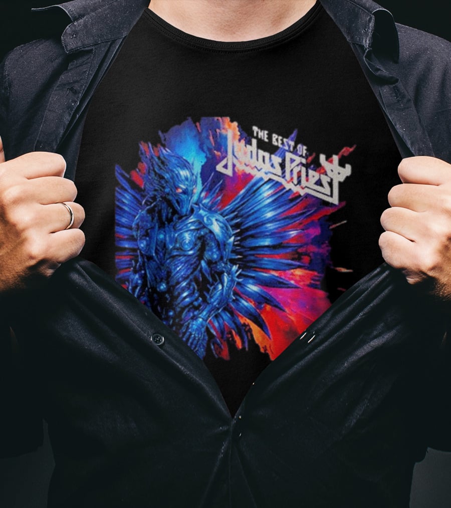 Judas Priest The Best Of 2026 New Album Robotic Blue Warrior T-Shirt