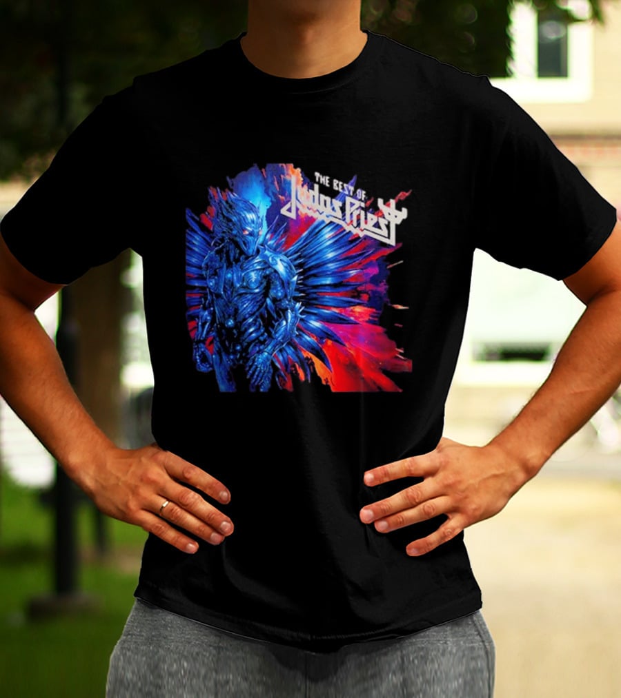 Judas Priest The Best Of 2026 New Album Robotic Blue Warrior T-Shirt