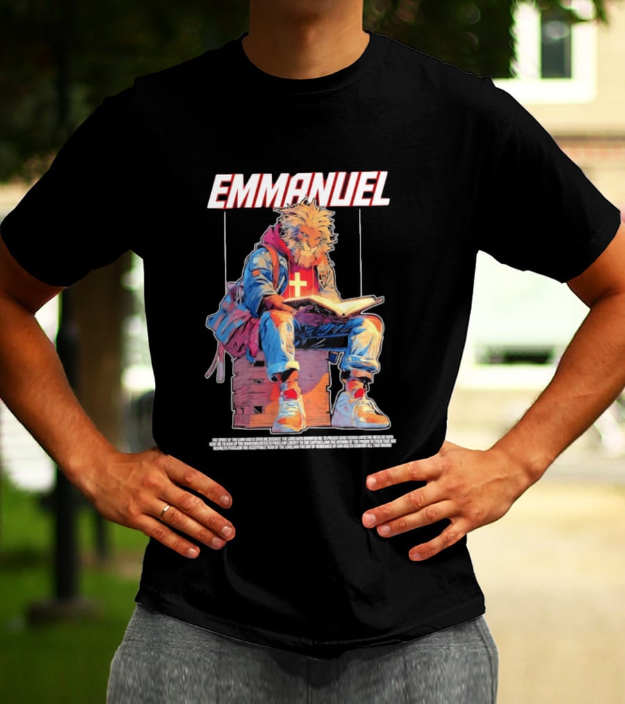 Emmanuel The Spirit Of The Lord God Is Upon Me Lion Reading To Comfort All That Mourn T-Shirt