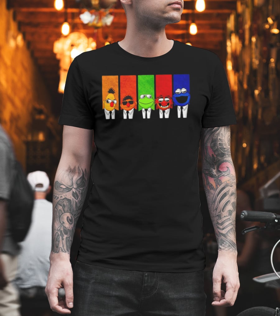 Bert Ernie Kermit Animal Cookie Monster Reservoir Dogs Mashup T-Shirt