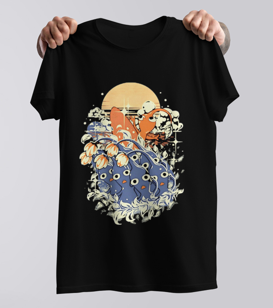 Surfing Pikmin Good Wave Sunset Retro Adventure T-Shirt