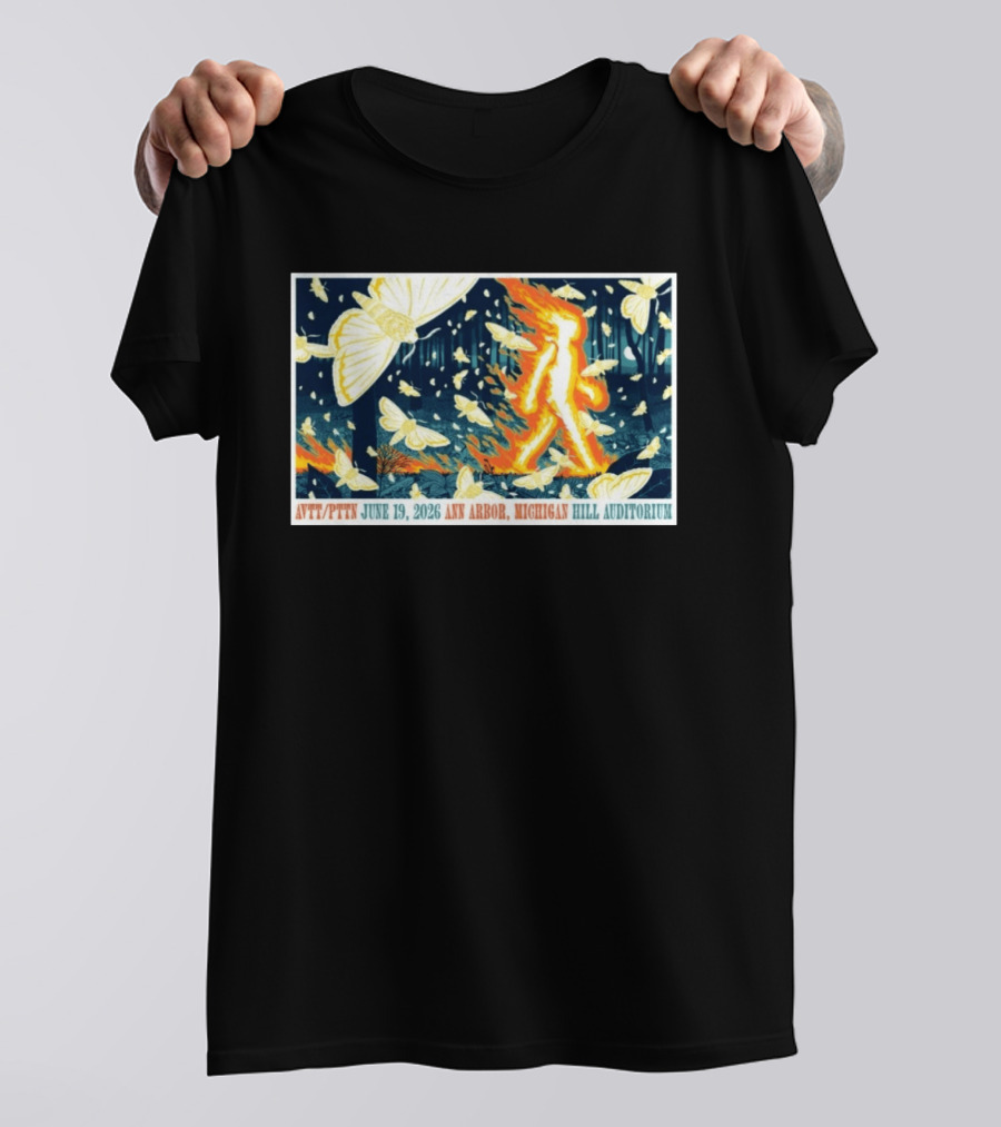 Avett Brothers Concert Ann Arbor Michigan June 19 2026 Hill Auditorium Moth T-Shirt