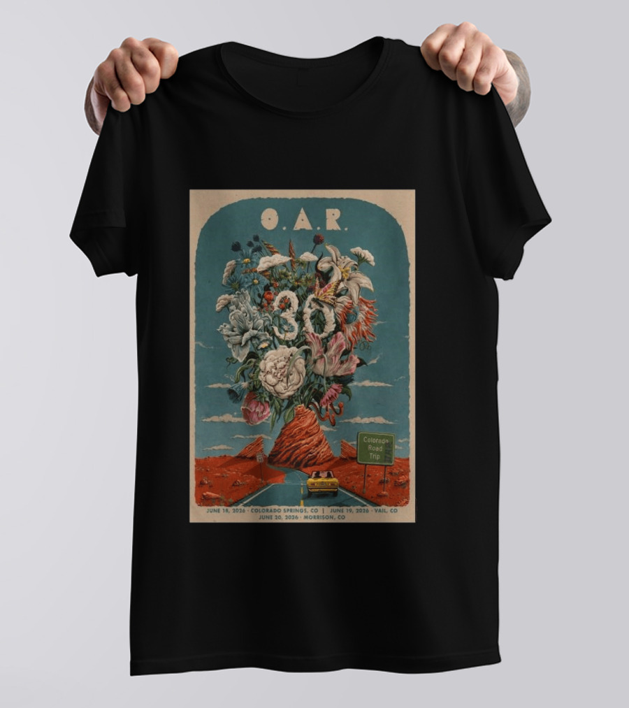 O.A.R. Colorado Road Trip 2026 June 18 Colorado Springs June 19 Vail June 20 Morrison Show T-Shirt