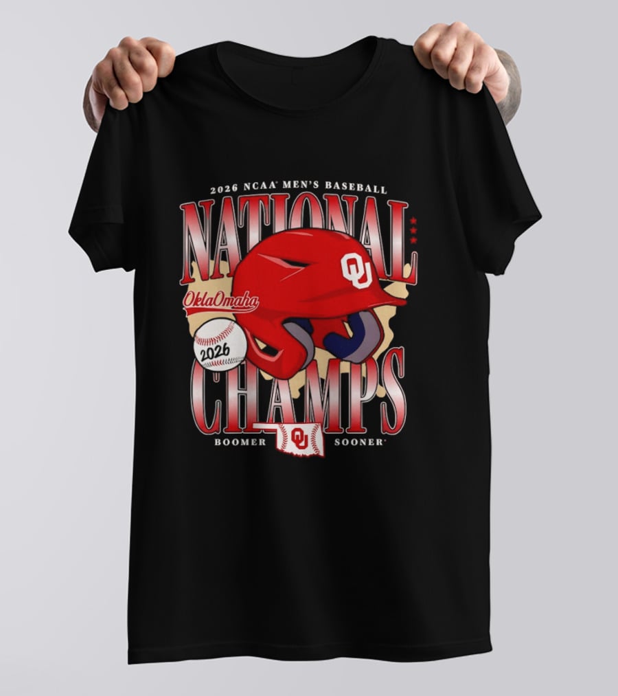2026 NCAA Men's Baseball National Champs Oklahoma Sooners OklaOmaha Boomer T-Shirt