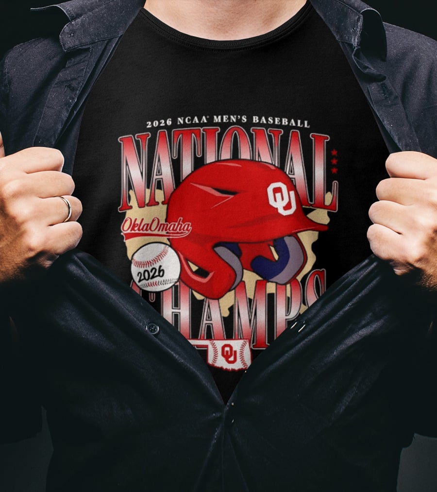 2026 NCAA Men's Baseball National Champs Oklahoma Sooners OklaOmaha Boomer T-Shirt