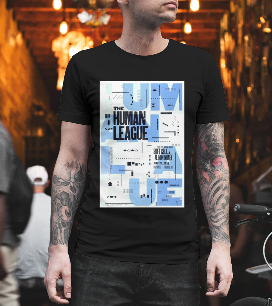 The Human League Soft Cell Alison Moyet June 21 2026 Nashville T-Shirt