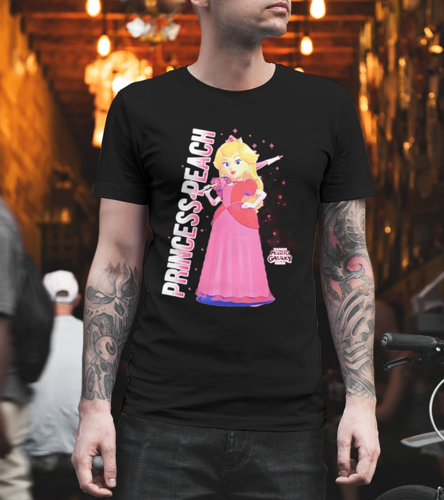 Super Mario Galaxy Movie Princess Peach Colorful Adventure T-Shirt