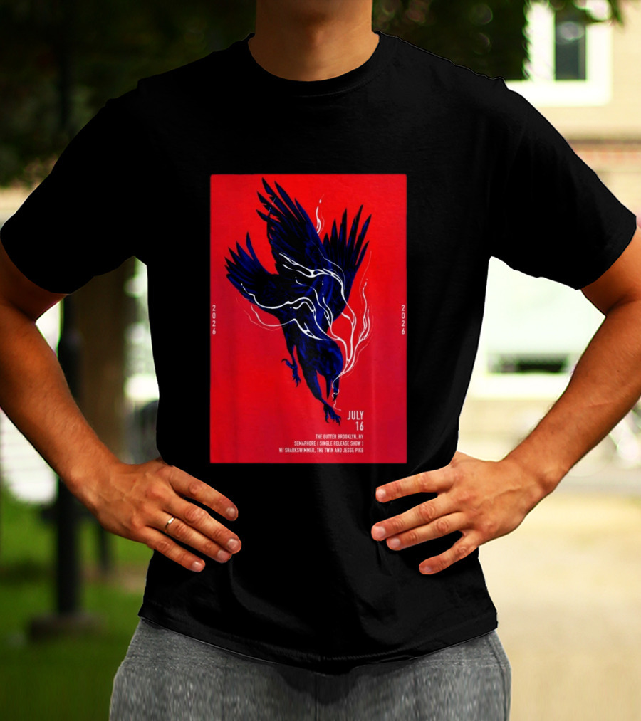 Semaphore Single Release Show The Gutter Brooklyn NY July 16 2026 With Sharkswimmer Jesse Pike T-Shirt