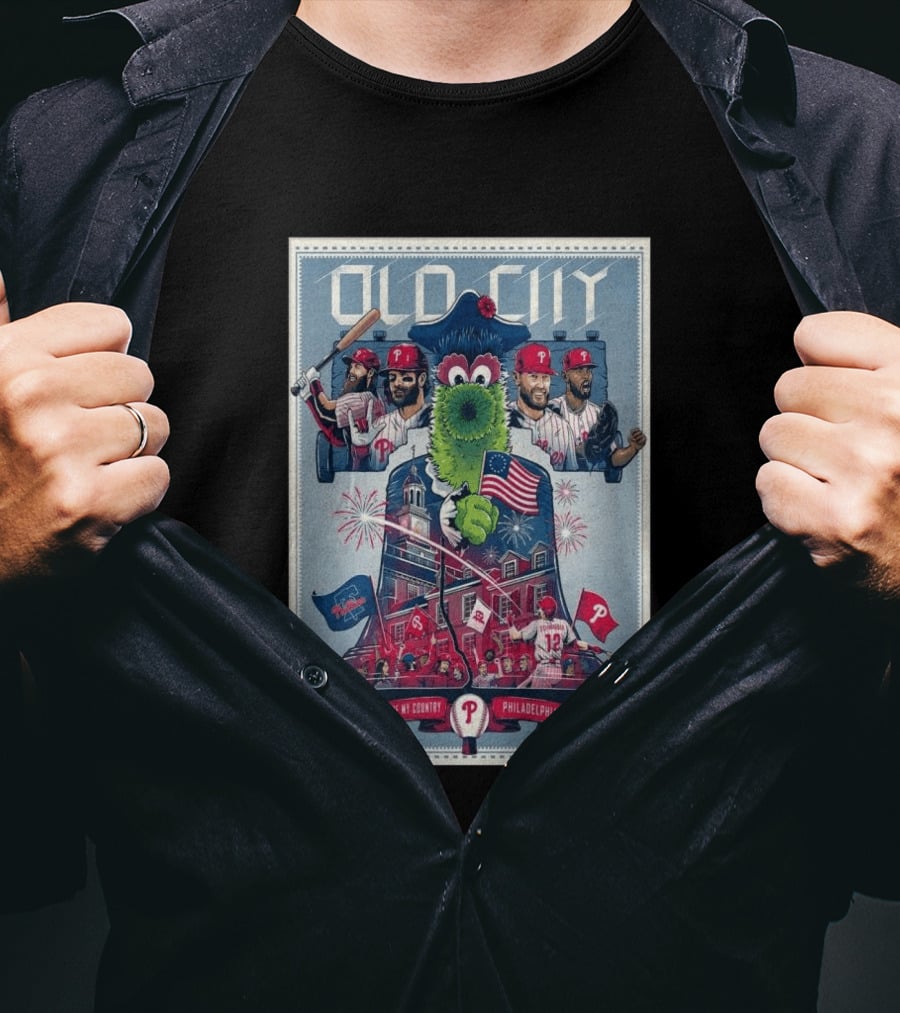 Old City Phillies I Love My Country Philadelphia T-Shirt