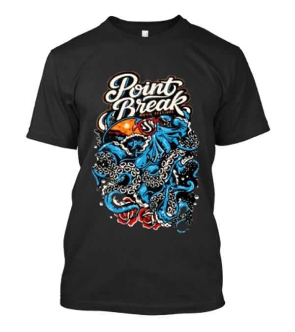 Point Break Festival Virginia Beach VA June 20 21 2026 Octopus Ocean Waves T-Shirt