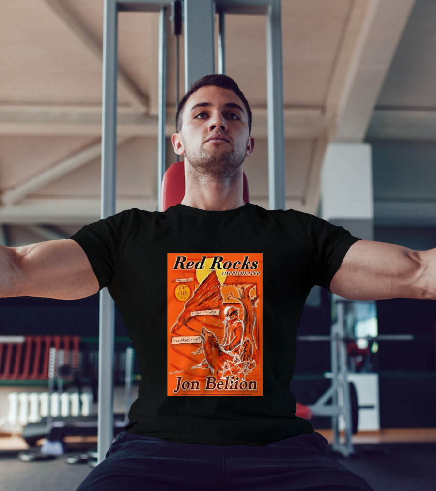 Red Rocks Amphitheater Jon Bellion Concert June 11th 2026 Cowboy And Wolf In Wild West Morrison Colorado T-Shirt