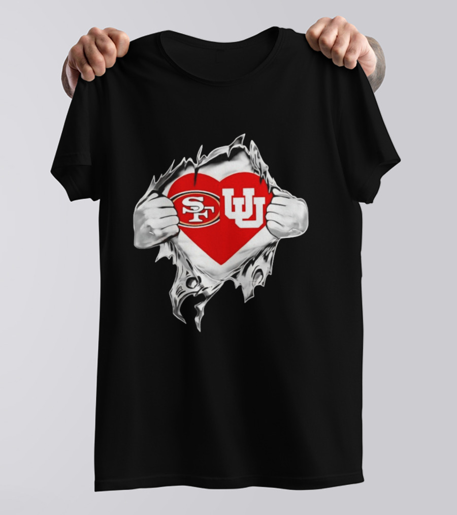 San Francisco 49ers Utah Utes It's In My Heart T-Shirt