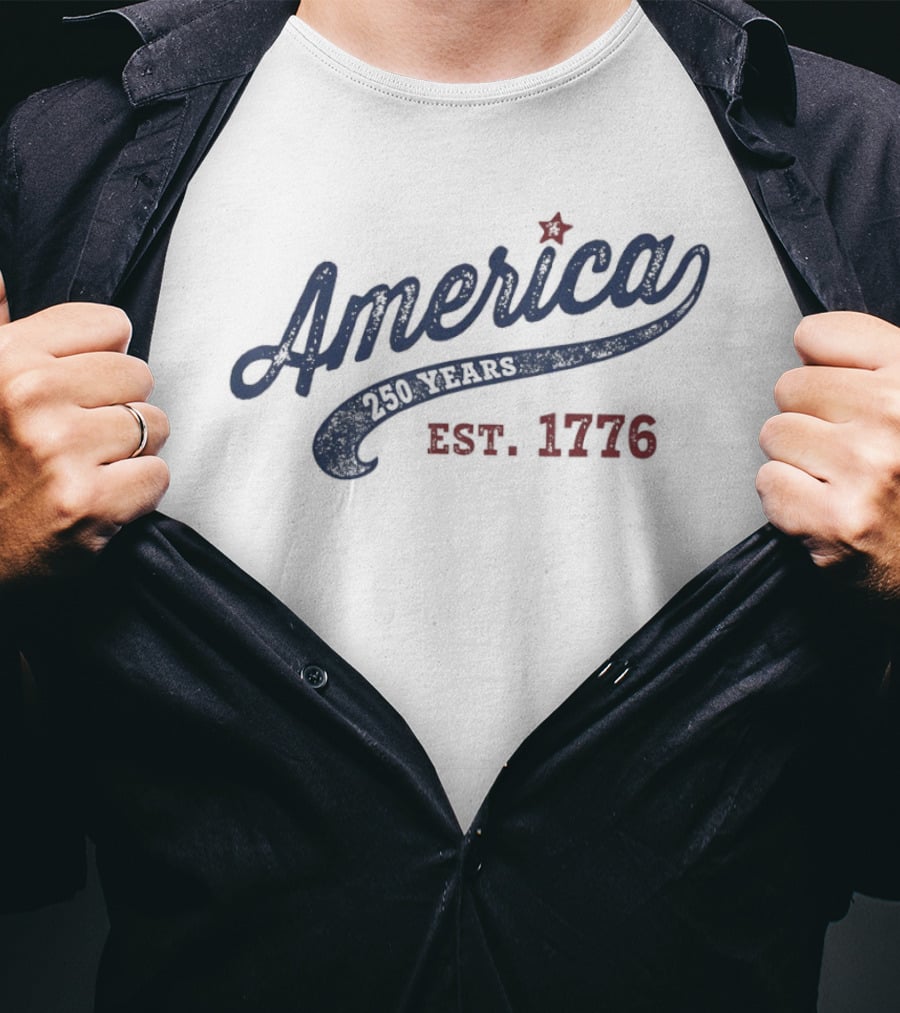 America 250 Years Est. 1776 Fourth Of July Independence Day USA T-Shirt