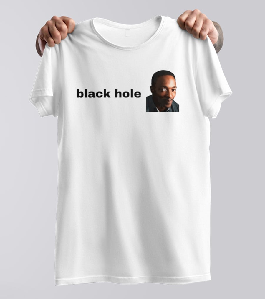 Black Hole Anthony Mackie Face T-Shirt