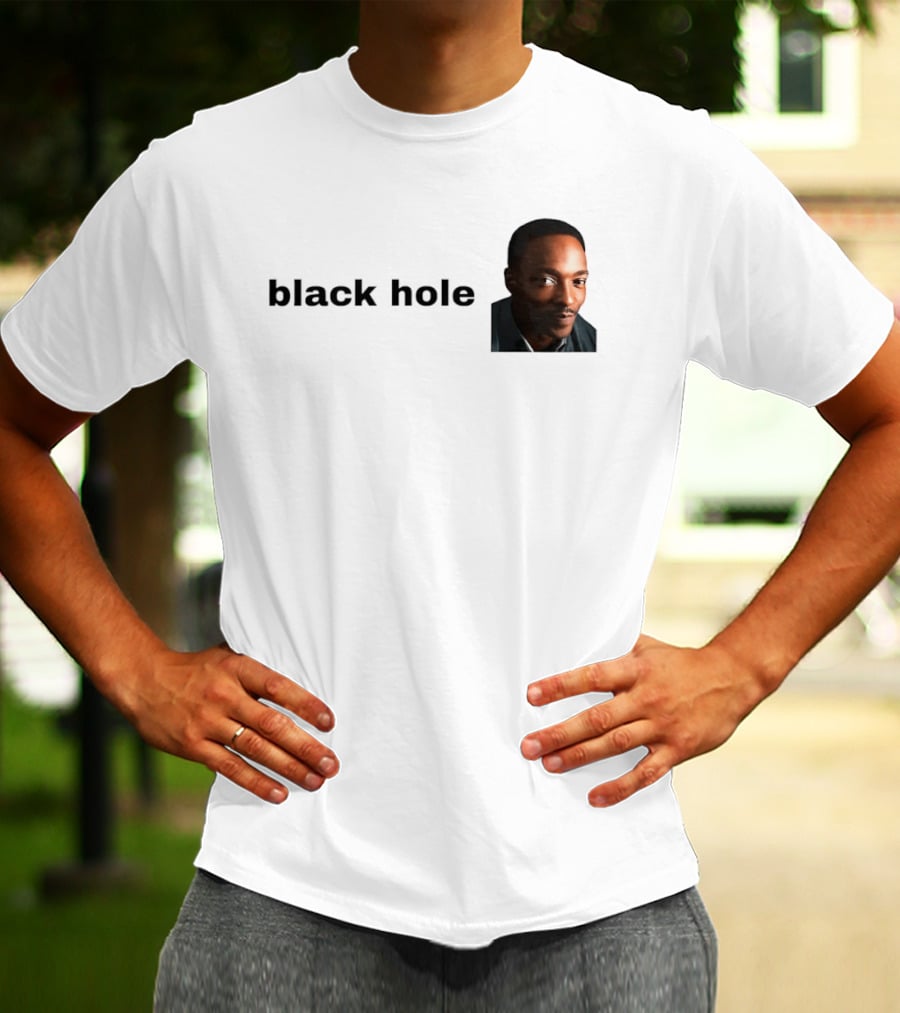 Black Hole Anthony Mackie Face T-Shirt