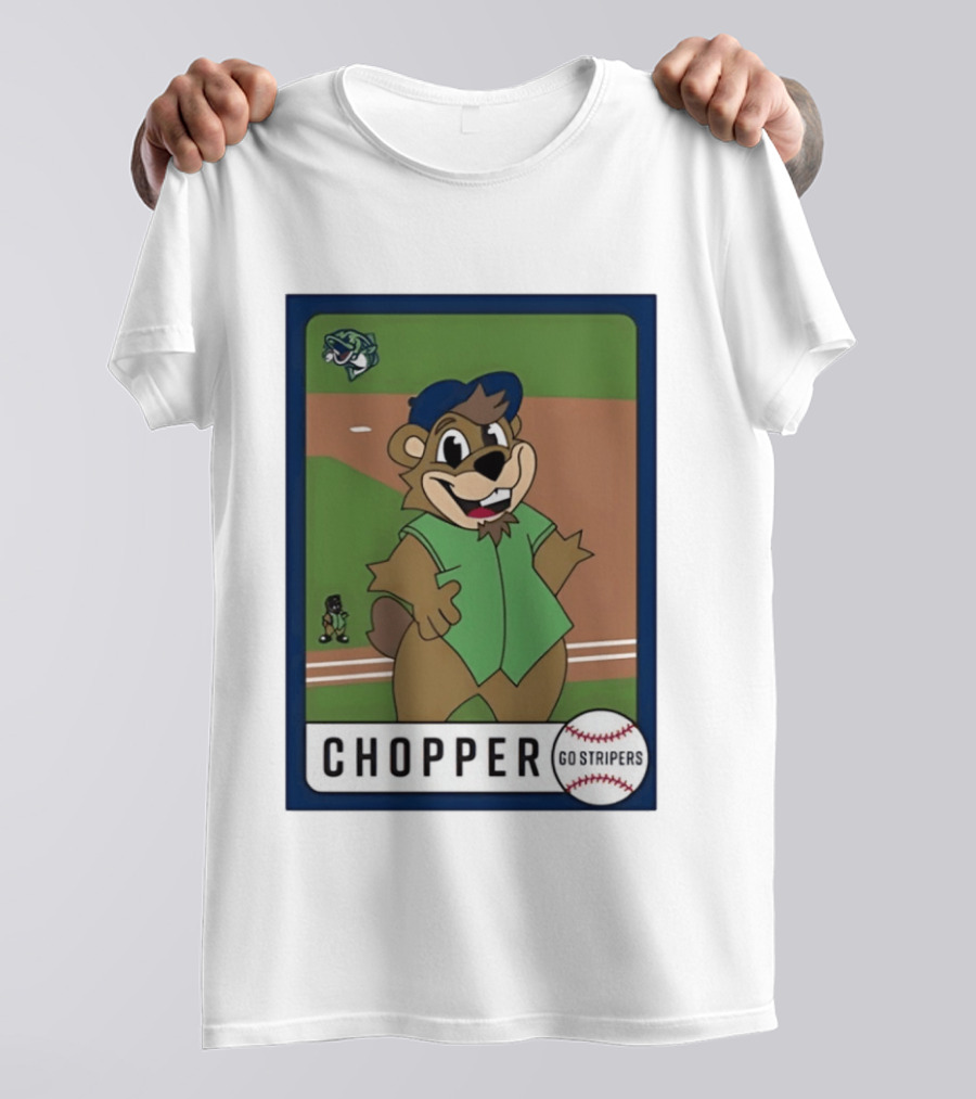 Chopper Gwinnett Stripers Baseball Card Go Stripers T-Shirt