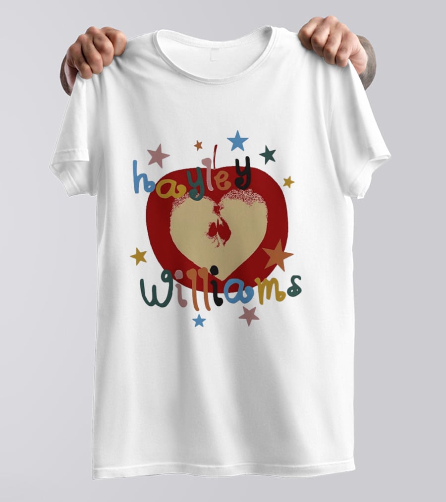 Hayley Williams Apple Heart Star Pop Colorful Letters T-Shirt