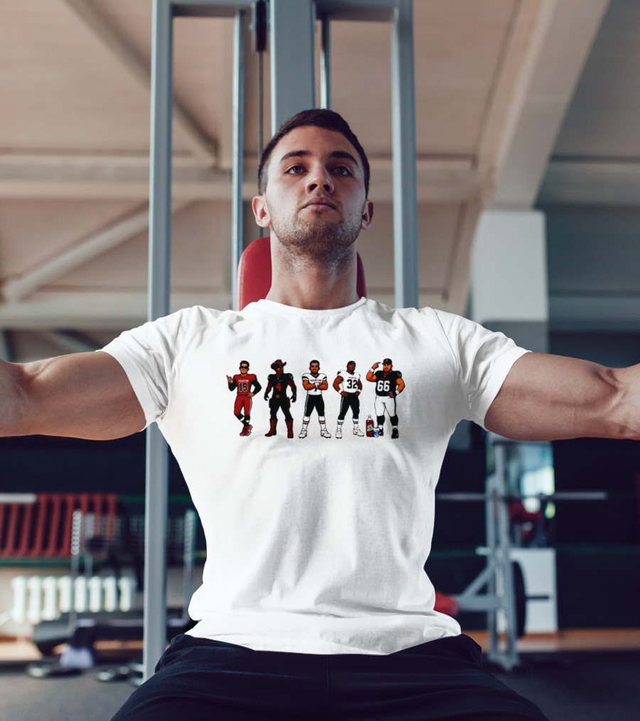 Houston Texans Football Players In 8 Bit Style Gaming T-Shirt