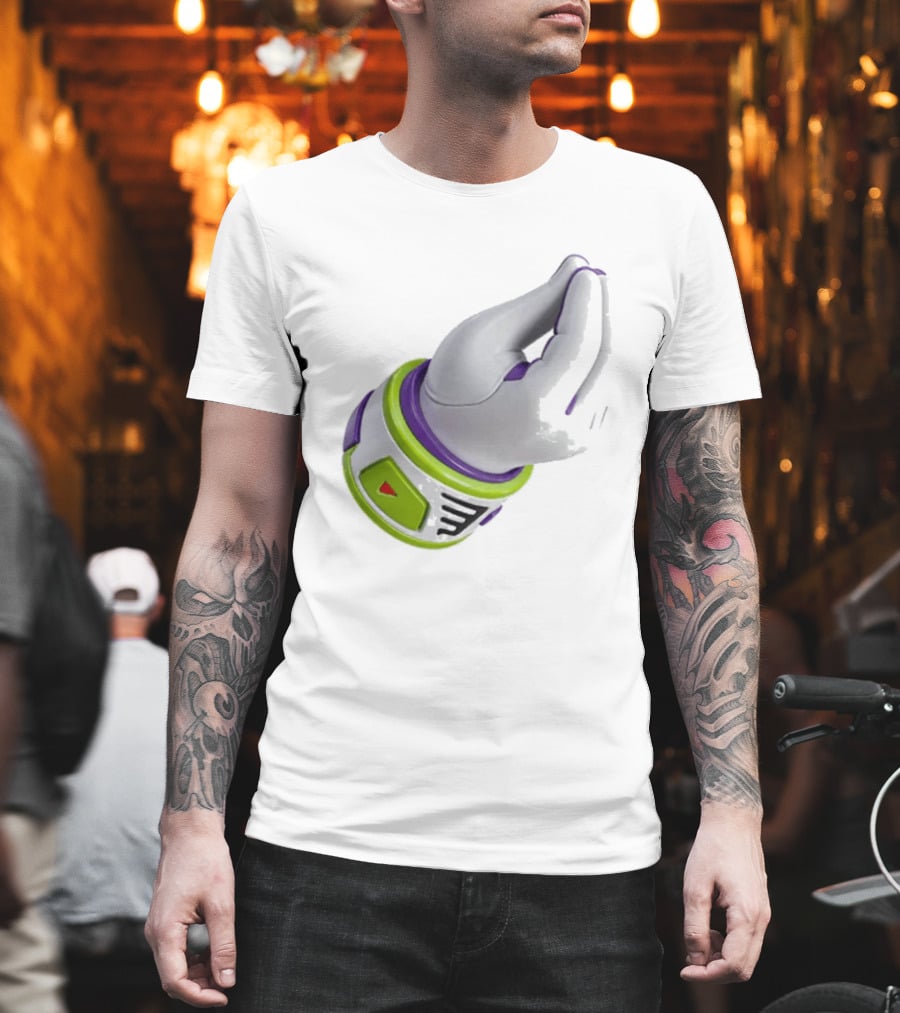 Buzz's Italian Hand Gesture Spacesuit Sleeve T-Shirt