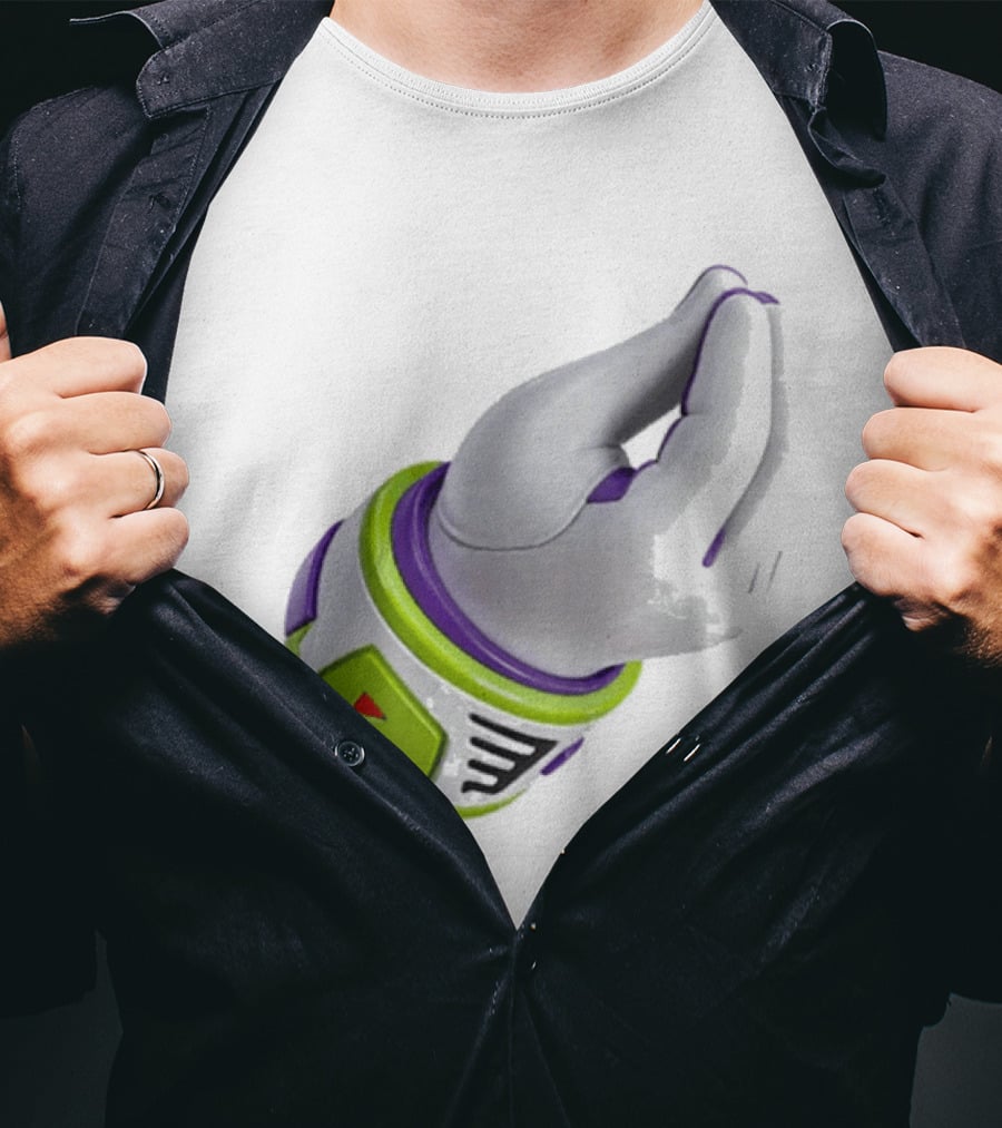 Buzz's Italian Hand Gesture Spacesuit Sleeve T-Shirt