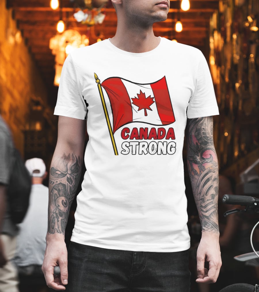Canada Strong Maple Leaf Flag Pride T-Shirt