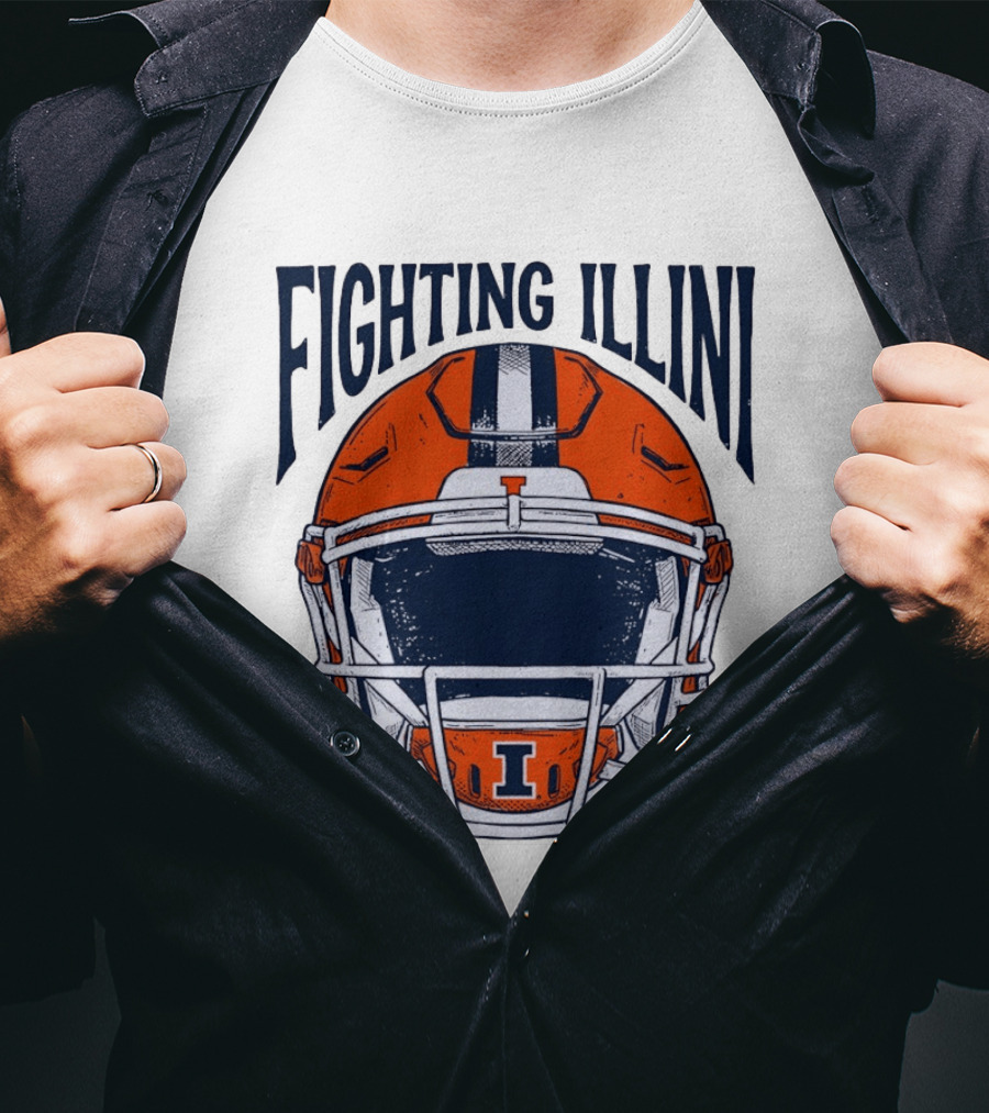 Fighting Illini Football Helmet Illinois T-Shirt