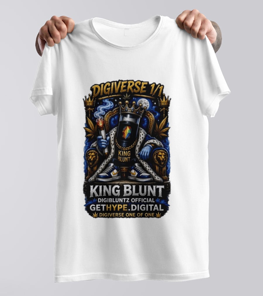 Digiverse 1 1 King Blunt GetHype Digibluntz Official Digital One Of One T-Shirt