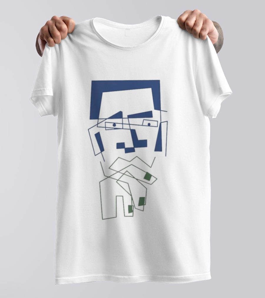 John Coltrane Jazz Abstract Line Art Drawing T-Shirt