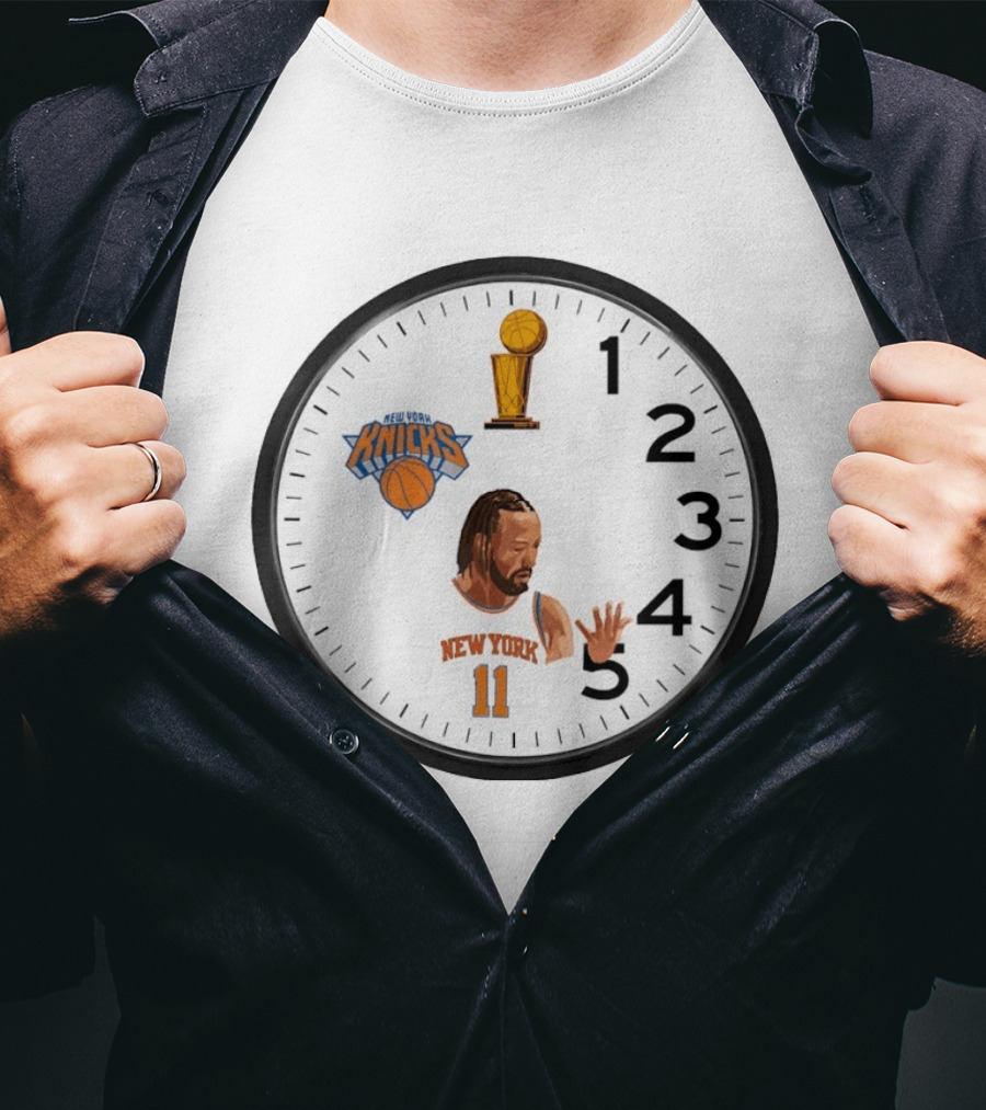 Knicks In 5 Jalen Brunson New York Time Basketball Trophy T-Shirt