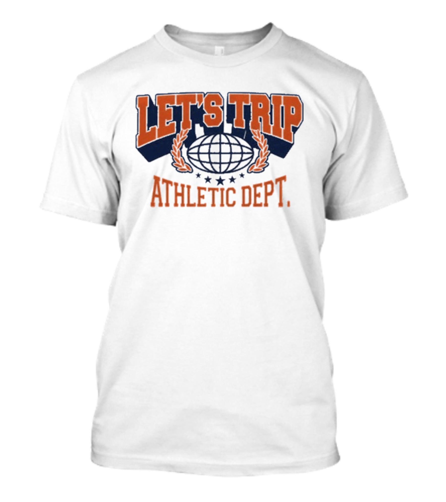 Let's Trip Athletic Dept Go Sports Globe Stars T-Shirt