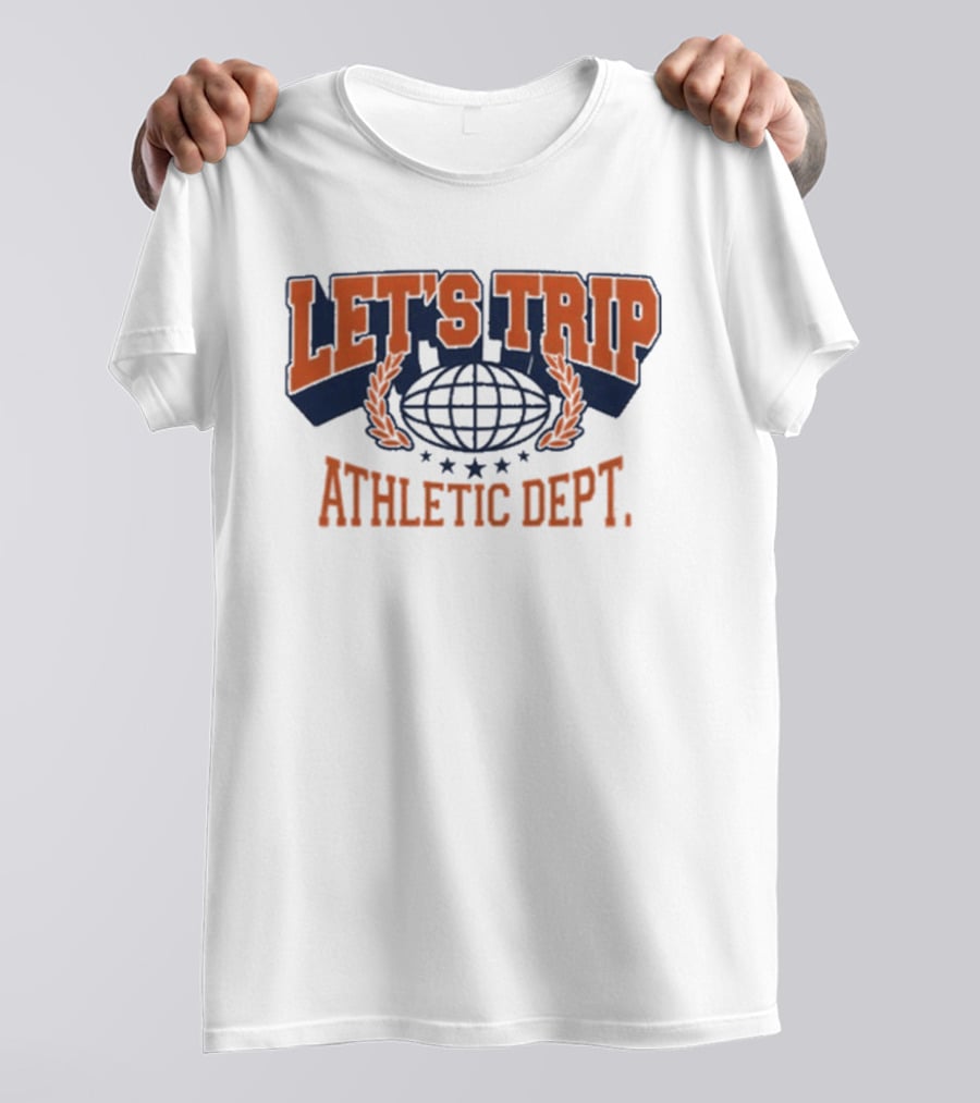 Let's Trip Athletic Dept Go Sports Globe Stars T-Shirt