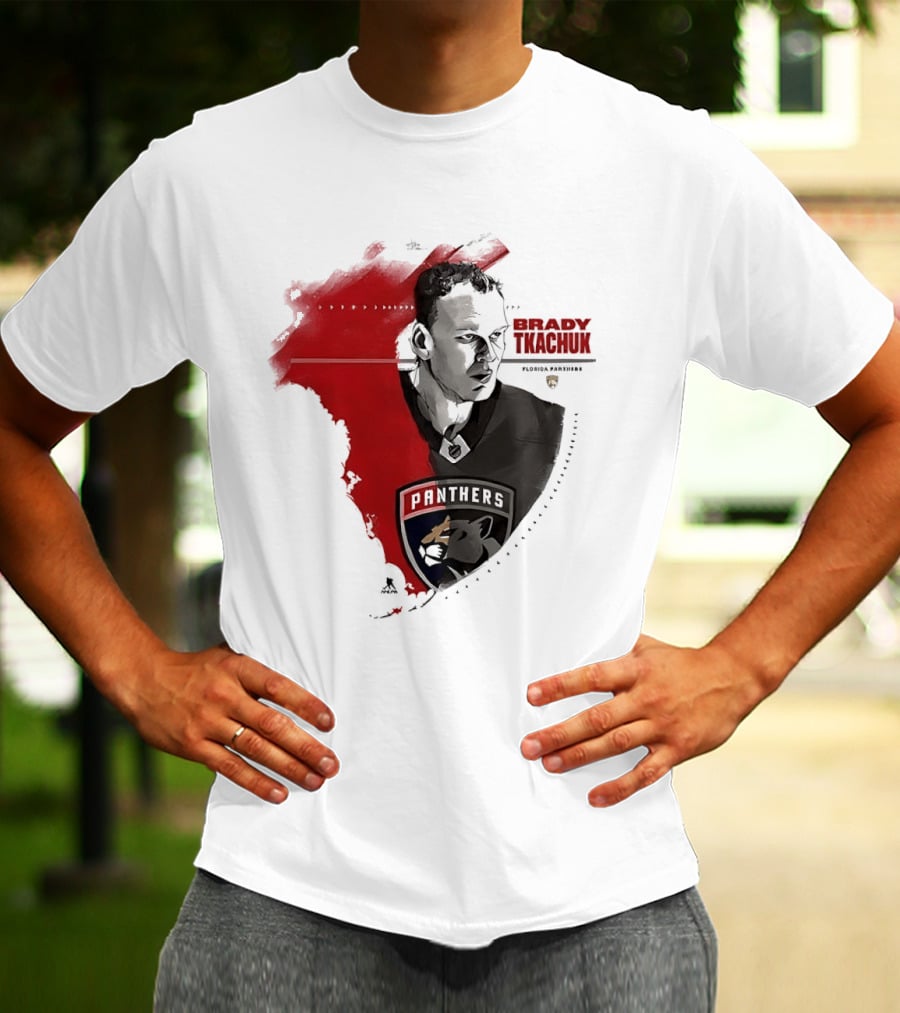 Florida Panthers Brady Tkachuk Portrait State Of Florida T-Shirt
