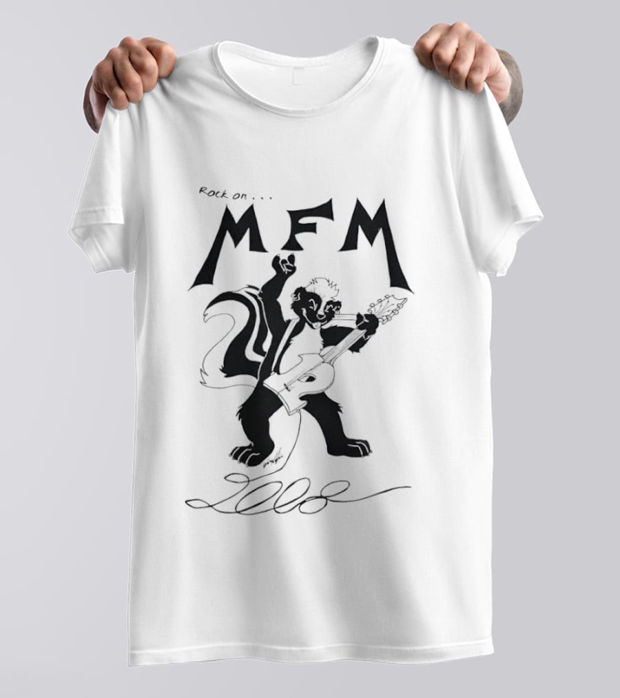 Rock On MFM 2008 Skunk Guitar T-Shirt