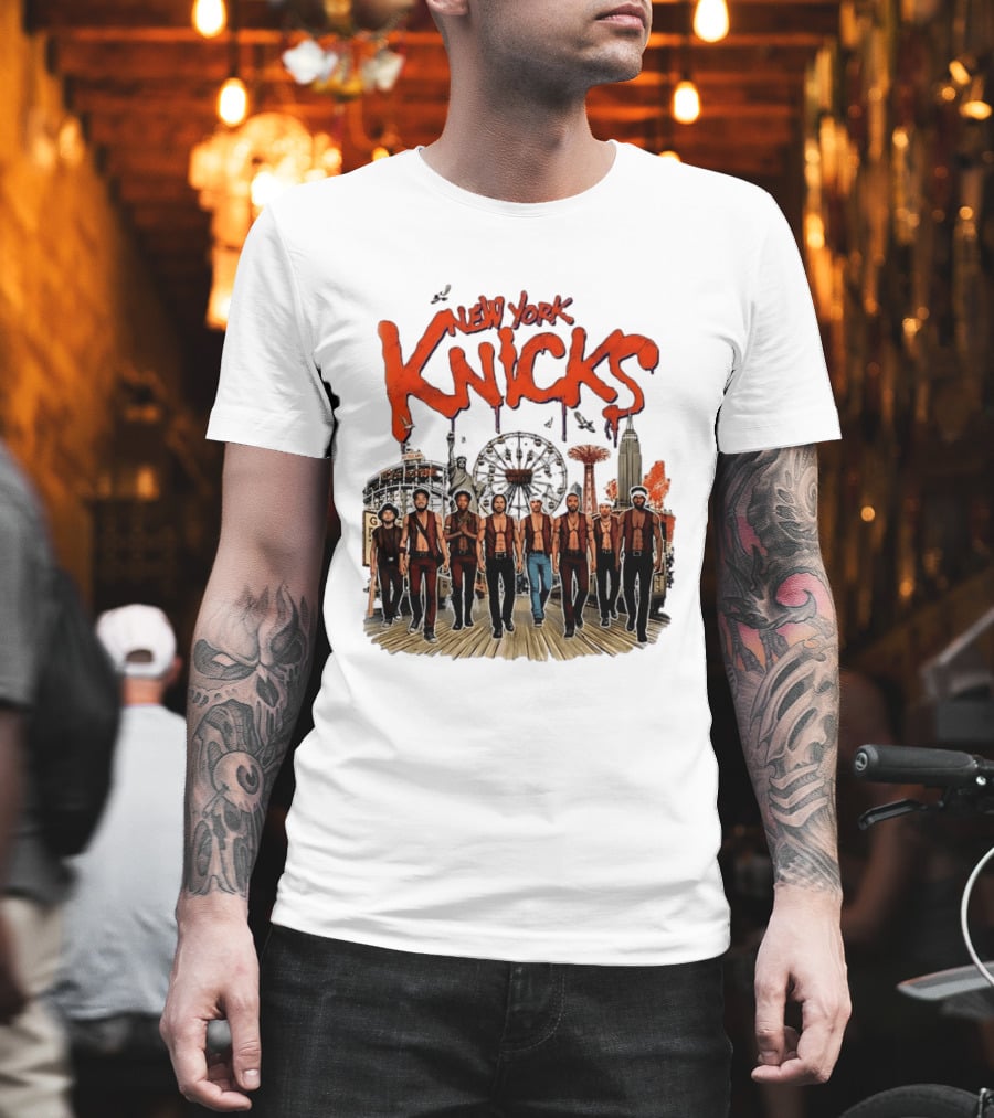 New York Knicks The Warriors Coney Island Gang Ferris Wheel Empire State Building T-Shirt