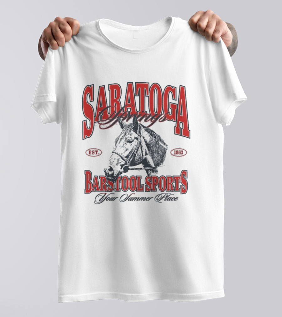 Saratoga Springs Barstool Sports Horse Racing 2026 Your Summer Place T-Shirt