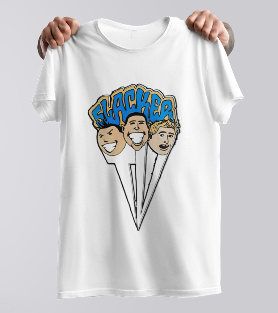 Slacker Cartoon Heads Punk Rock Trio T-Shirt
