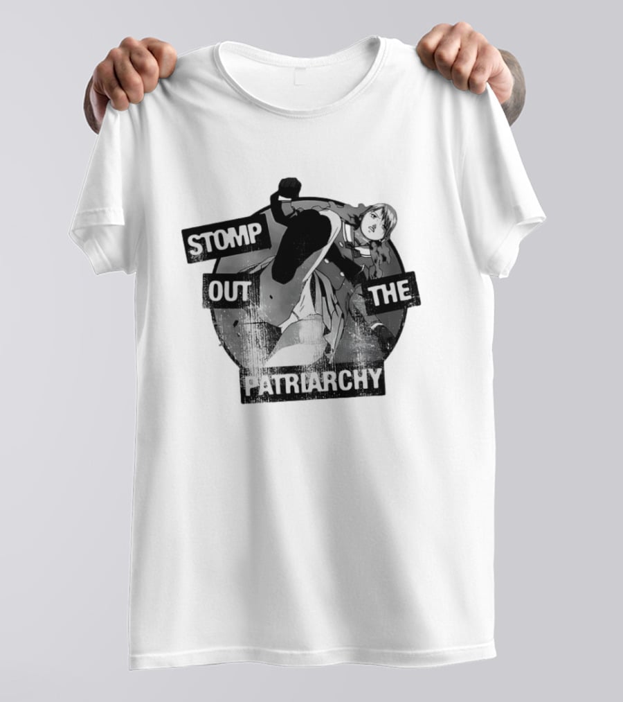 Stomp Out The Patriarchy Empowerment Manga Style Influence T-Shirt