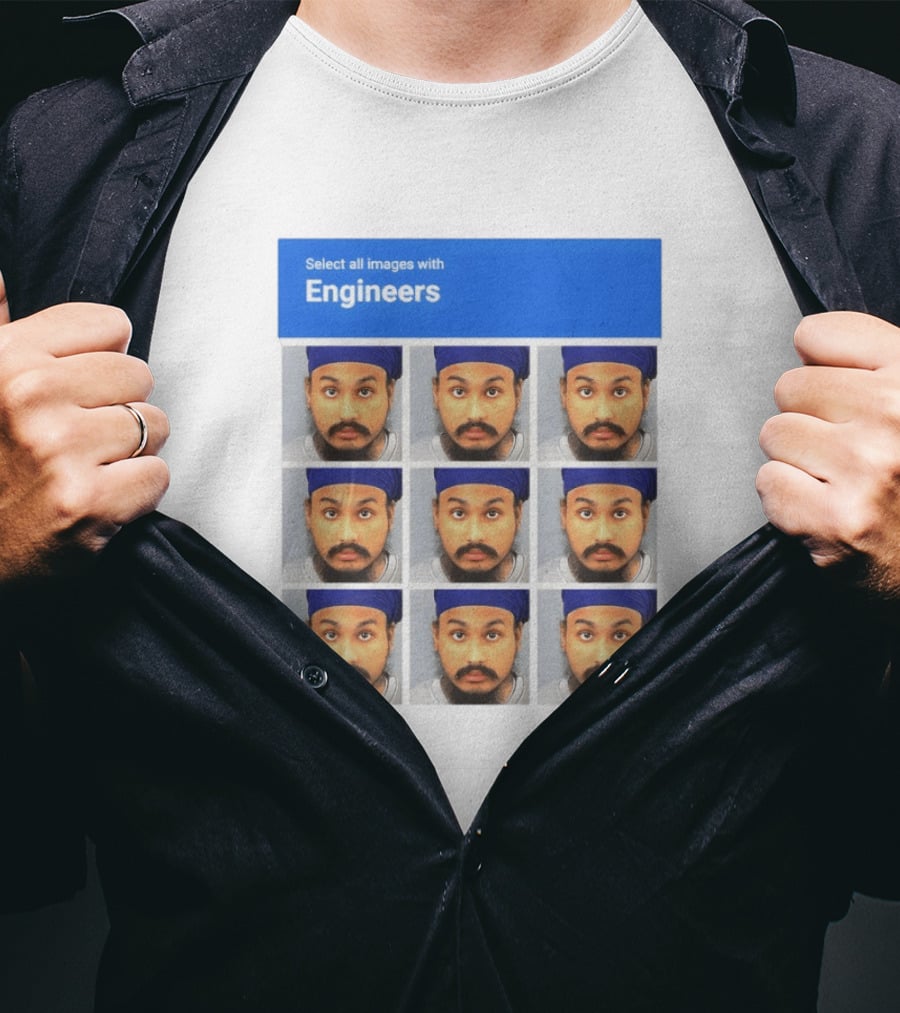 Vickrum Digwa Captcha Select All Images With Engineers Verify T-Shirt