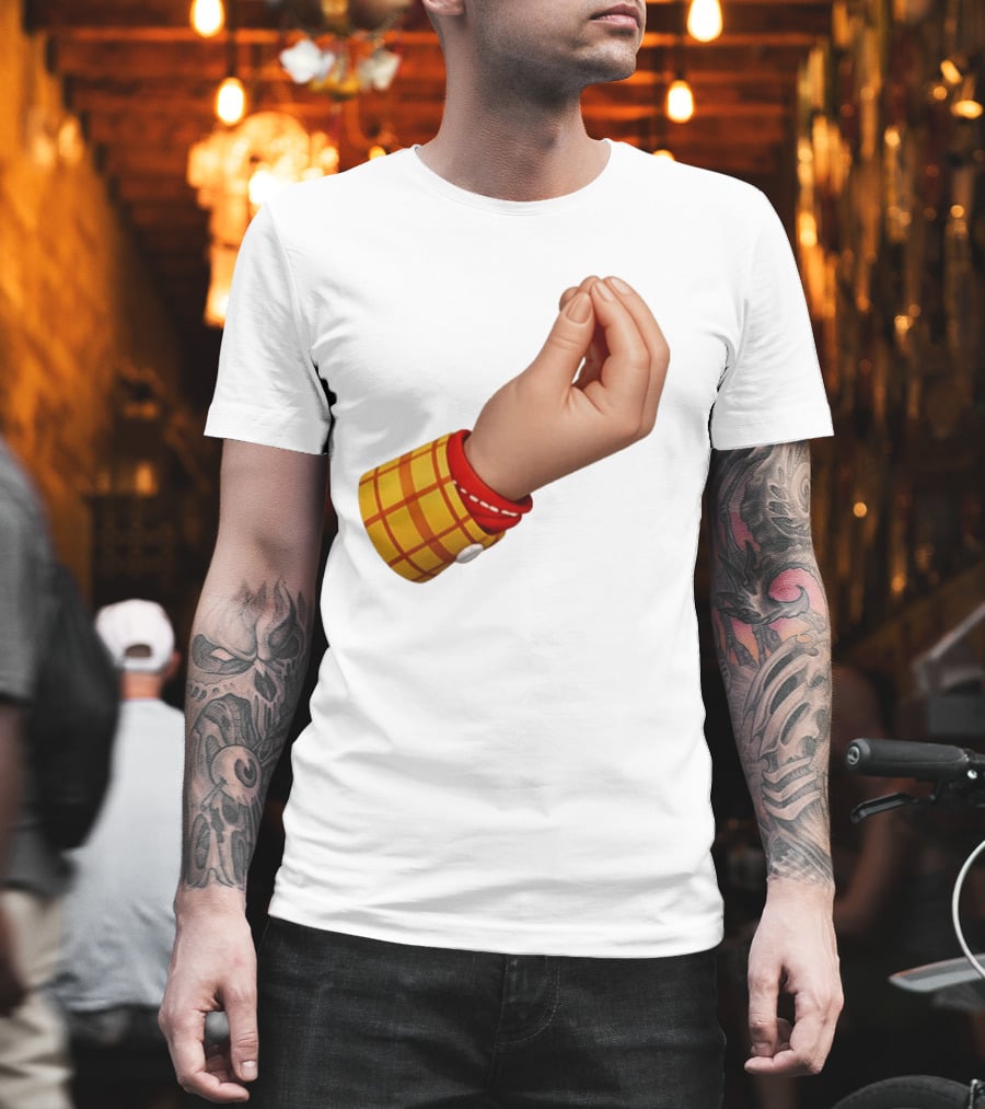 Woody's Italian Hand Gesture Pixar Character Sleeve T-Shirt