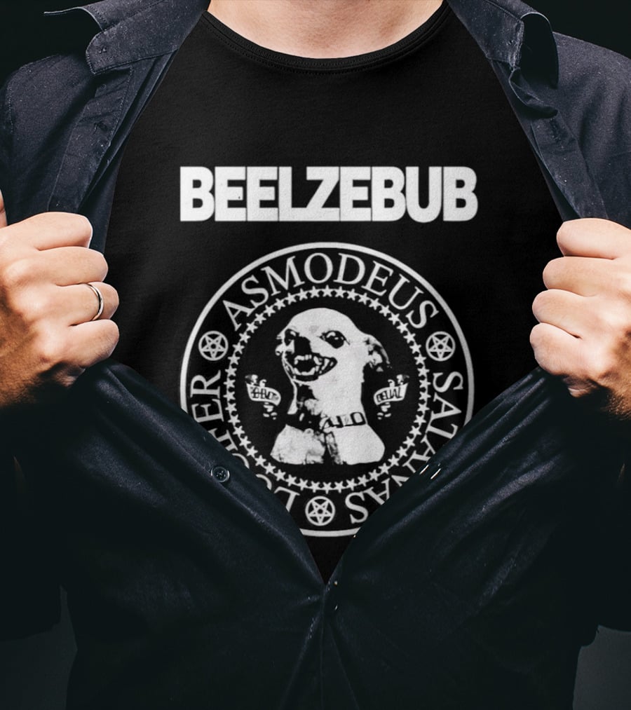 Beelzebub Asmodeus Satanas Lucifer Dog Face Seal T-Shirt