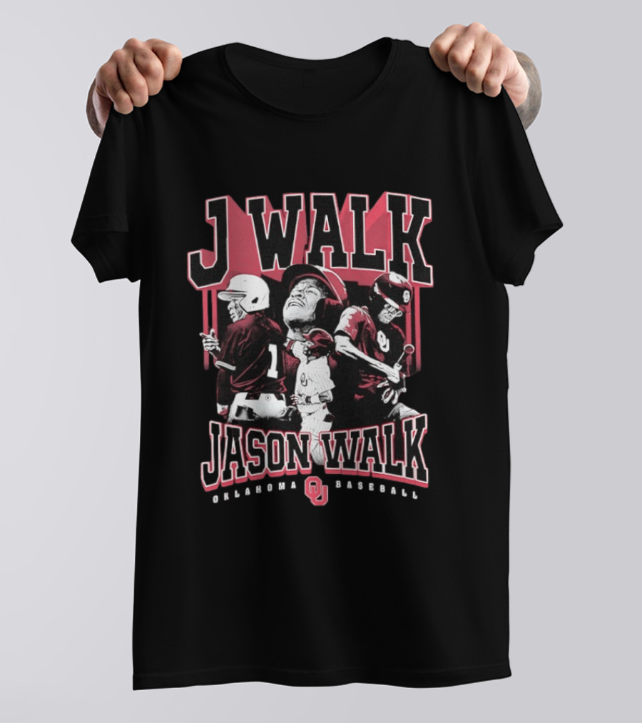 J Walk Jason Walk Oklahoma Baseball OU Sooners T-Shirt