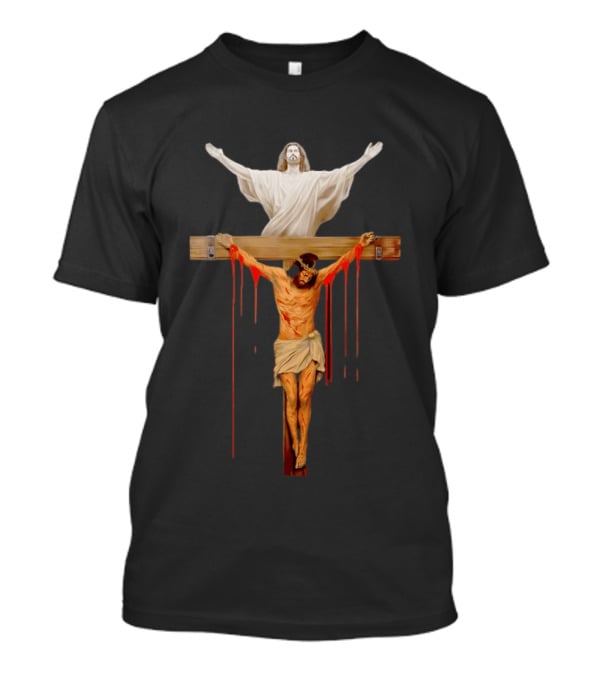 Jesus Christ Crucifixion Cross Resurrection Dual T-Shirt