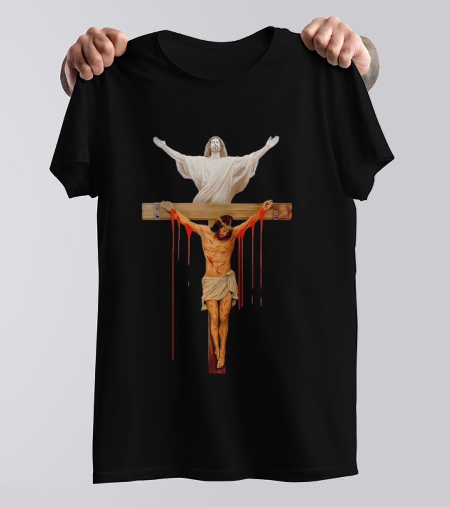 Jesus Christ Crucifixion Cross Resurrection Dual T-Shirt
