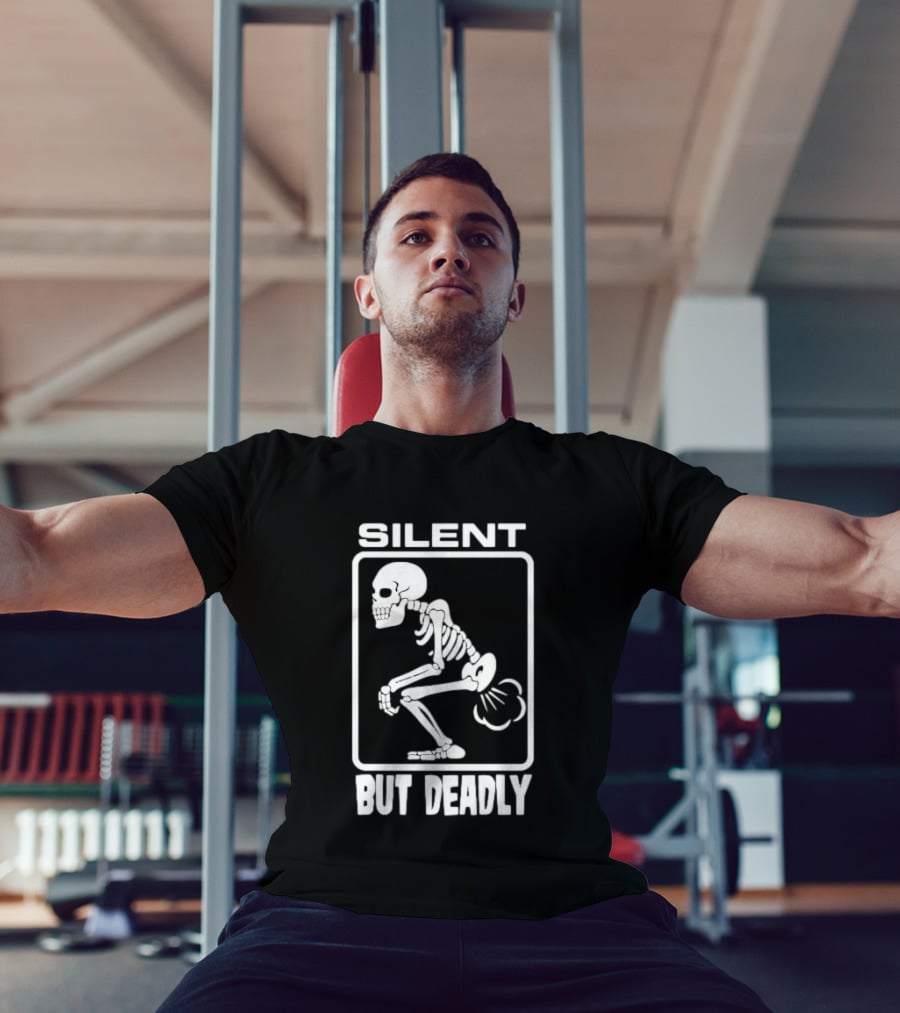Silent But Deadly Skeleton Funny Halloween T-Shirt