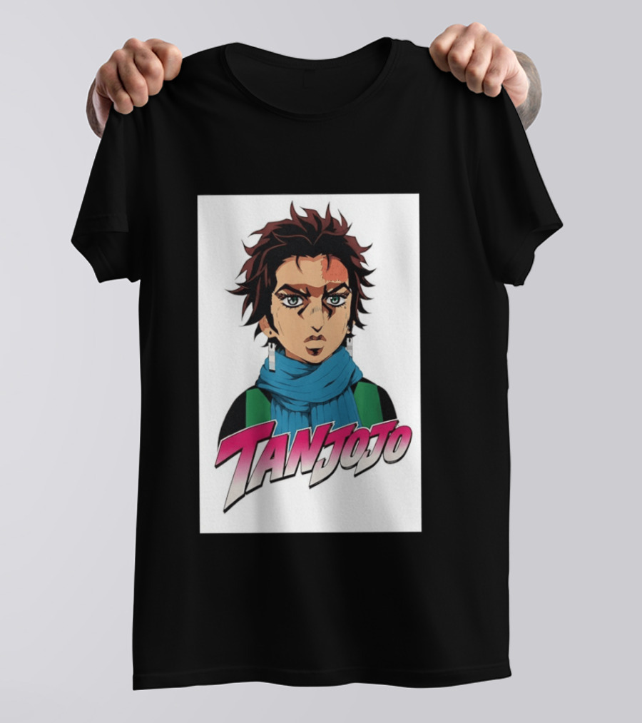 Tan JoJo Anime Manga Character Fusion T-Shirt