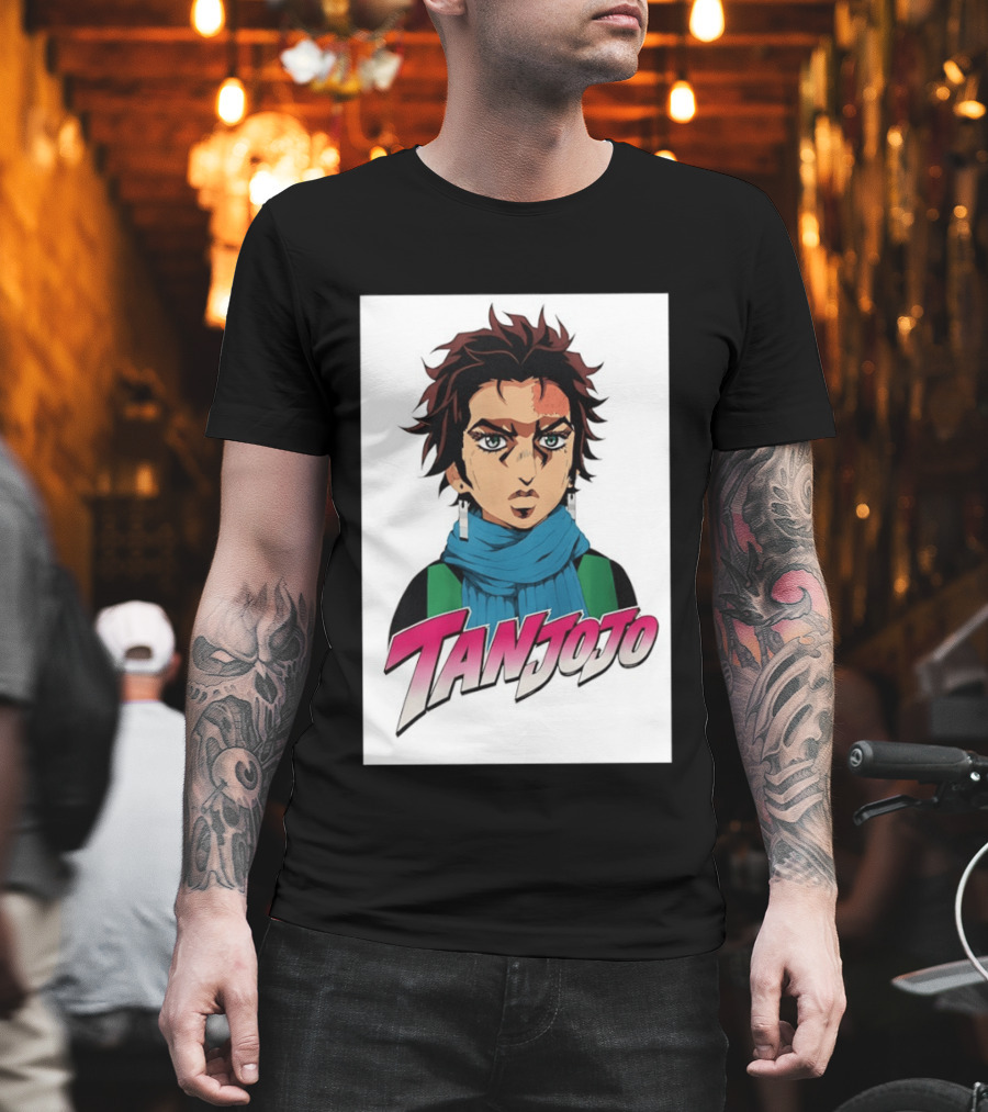Tan JoJo Anime Manga Character Fusion T-Shirt